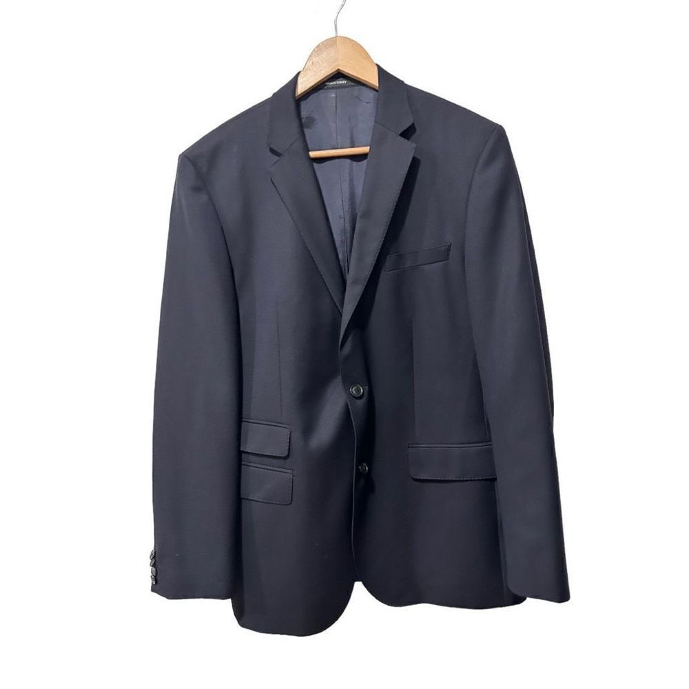 Boss Hugo Boss Two Button Single Breasted Sport Coat Blazer Navy Blue Size 42R - Picture 1 of 15